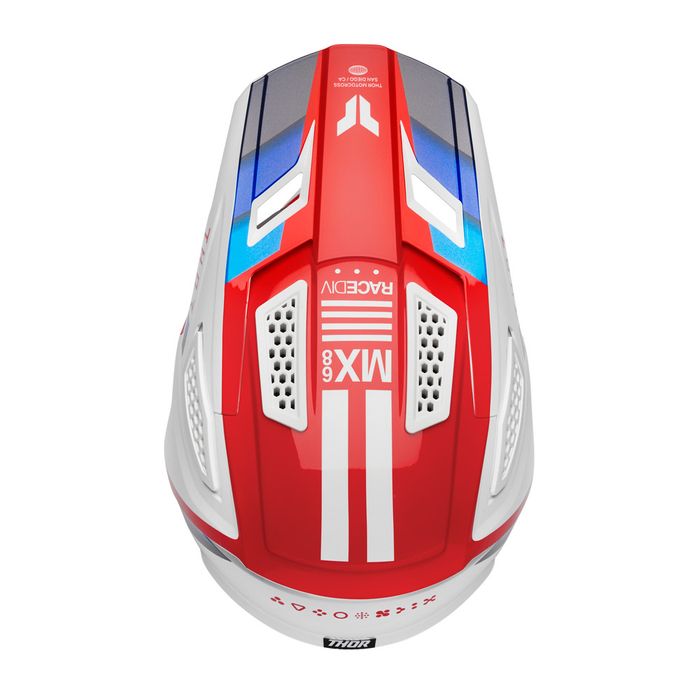 THOR HELMET FLEET DEFY WHITE/RED/BLACK