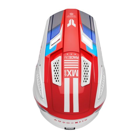 THOR HELMET FLEET DEFY WHITE/RED/BLACK