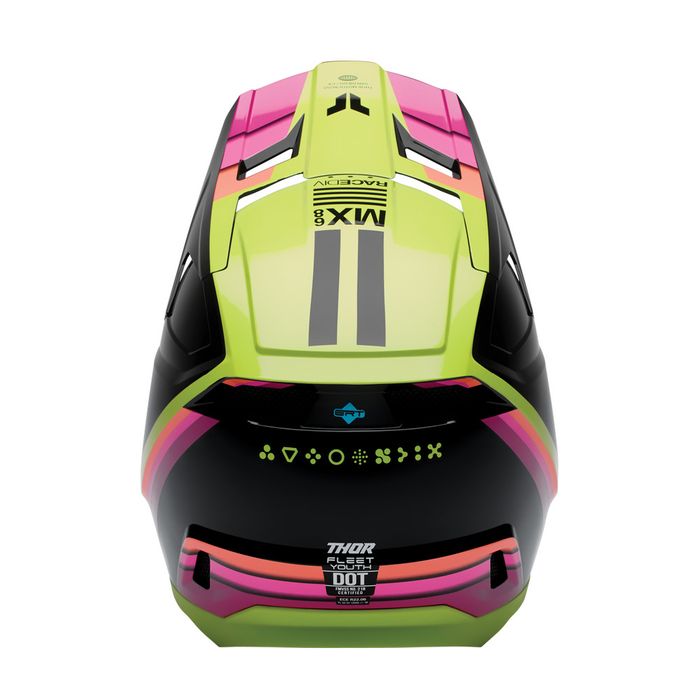 THOR HELMET FLEET DEFY BLACK/ACID YOUTH