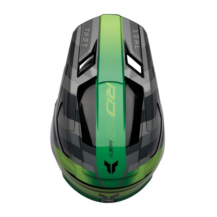 THOR HELMET FLEET CAMBER BLACK/GREEN YOUTH