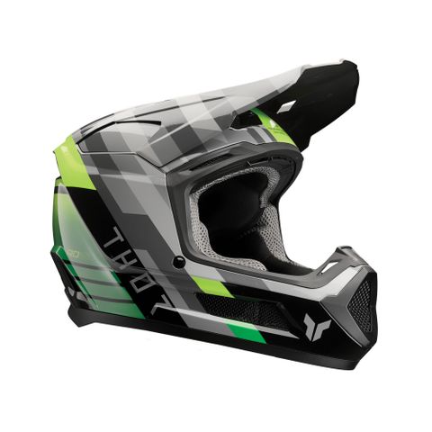 THOR HELMET FLEET CAMBER BLACK/GREEN YOUTH