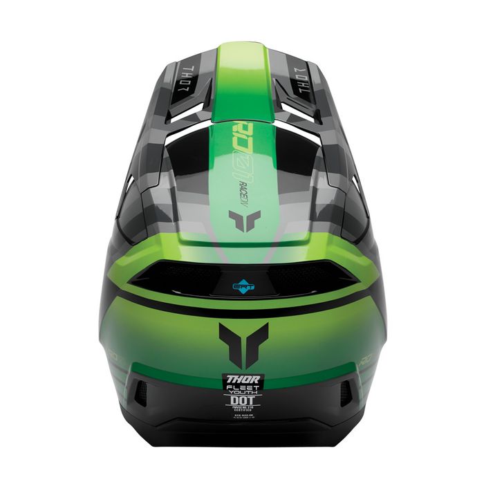 THOR HELMET FLEET CAMBER BLACK/GREEN YOUTH