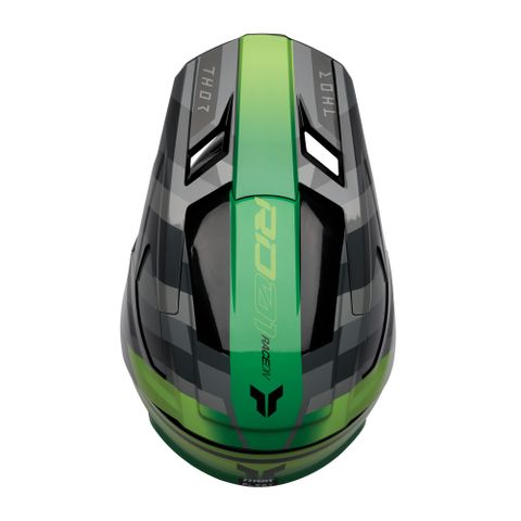 THOR HELMET FLEET CAMBER BLACK/GREEN YOUTH
