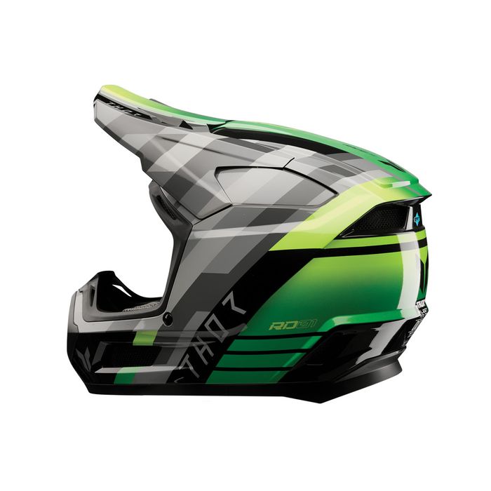 THOR HELMET FLEET CAMBER BLACK/GREEN YOUTH