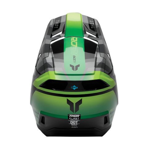 THOR HELMET FLEET CAMBER BLACK/GREEN YOUTH