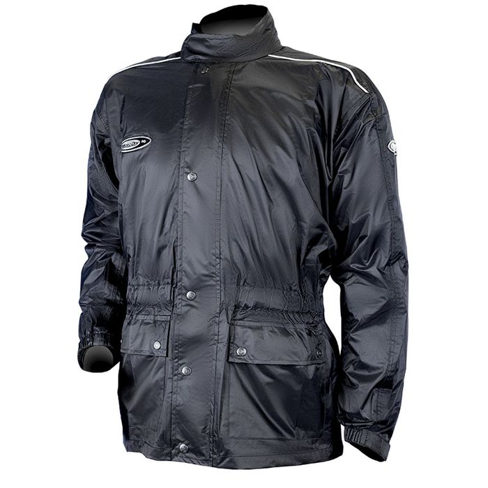 MOTODRY LIGHTNING WATERPROOF RAIN JACKET BLK