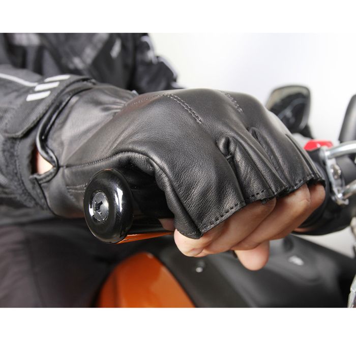MOTODRY HD FINGERLESS GLOVE BLACK