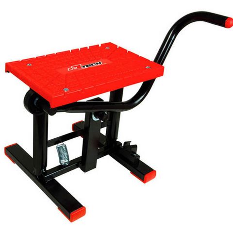 FOOT LIFT BIKE STAND CROSS TPU PLATE RTECH BLACK RED