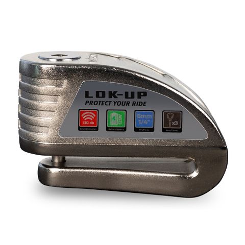 LOK UP ALARM DISC LOCK SILVER 6MM