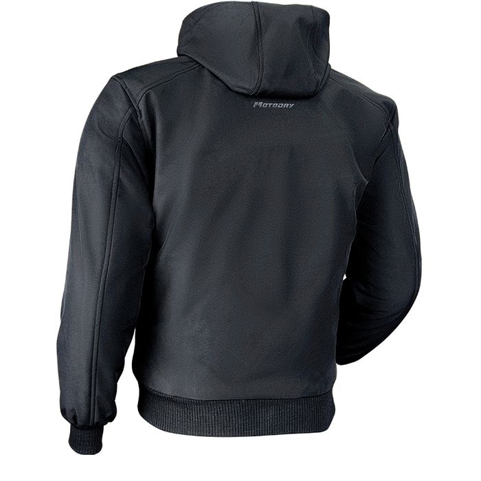 MOTODRY HOODIE JACKET TEXTILE BLACK