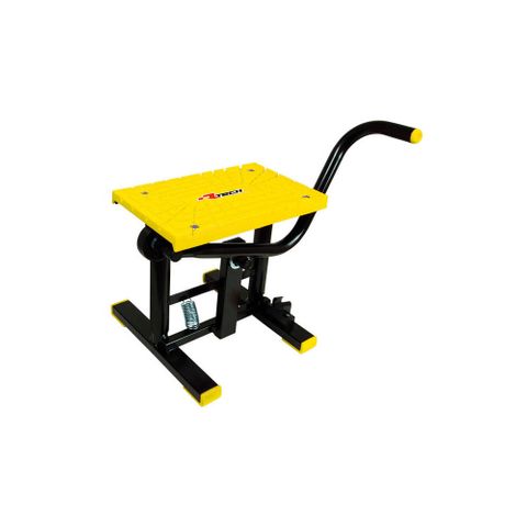 FOOT LIFT BIKE STAND CROSS TPU PLATE RTECH BLACK NEON YELLOW