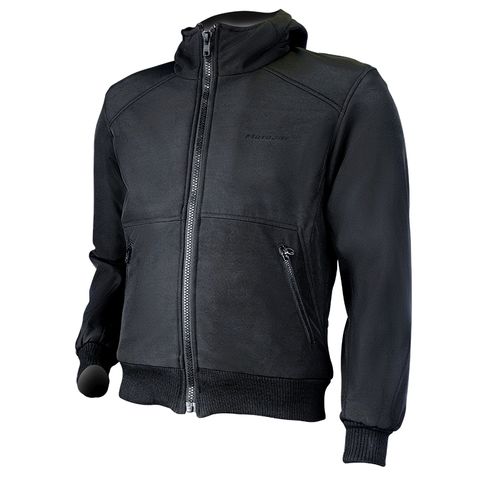 MOTODRY HOODIE JACKET TEXTILE BLACK