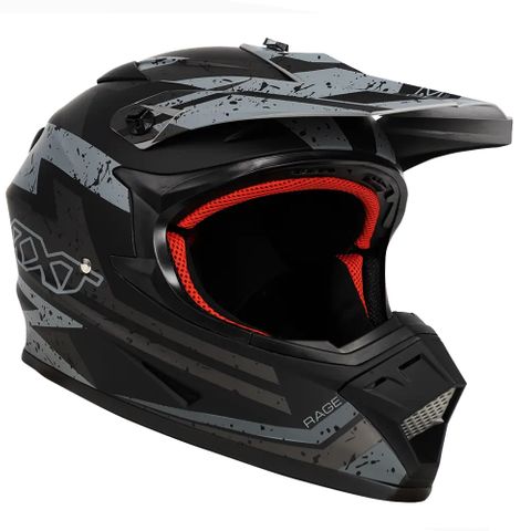 RXT SECTOR RAGE MATT HELMET BLACK/GREY