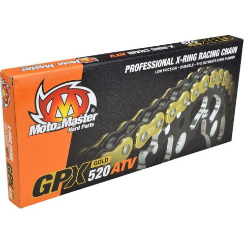 CHAIN 520 - 98 LINK MOTO MASTER GOLD GPX520ATV XRING ATV CHAIN