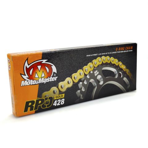 CHAIN 428 - 140 LINK MOTO MASTER GOLD RPX-428 O-RING