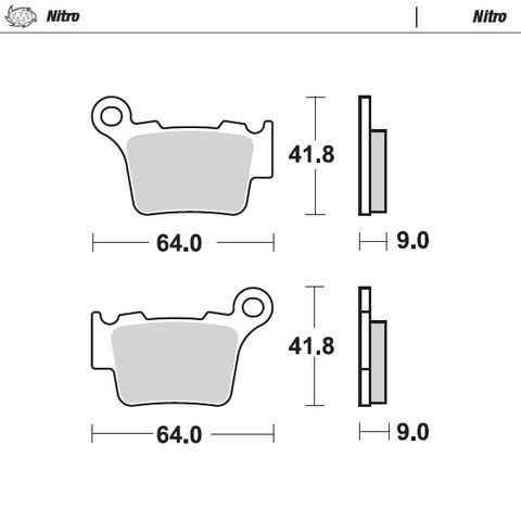 BRAKE PADS REAR MOTO MASTER NITRO GAS GAS HUSABERG HUSQVARNA KTM SHERCO