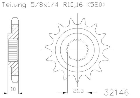 SPROCKET FRONT MOTO MASTER STEEL 14T SUZUKI RMZ450 RMX450