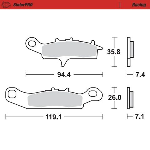 BRAKE PADS FRONT MOTO MASTER PRO SINTERED FRONT LEFT KAWASAKI SUZUKI