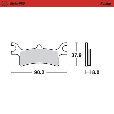 BRAKE PADS REAR MOTO MASTER PRO SINTERED FOR POLARIS