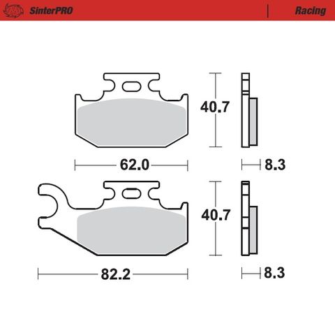 BRAKE PADS FRONT LEFT MOTO MASTER PRO SINTERED FOR SUZUKI