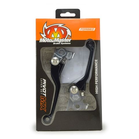 MOTO MASTER MX PIVOT LEVER SET BLACK KAWASAKI SUZUKI