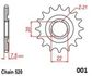 FRONT SPROCKET MOTO MASTER STEEL 12T HONDA CR125 04&ndash;07 CRF250R 04&ndash;17 CRF250X 04&ndash;17