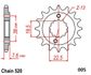 FRONT SPROCKET MOTO MASTER STEEL 15T KAWASAKI KFX400 SUZUKI LT-R450 LT-Z400 QUAD SPORT