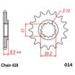 FRONT SPROCKET MOTO MASTER STEEL 15T HUSQVARNA TC85 14&ndash;17 KTM 105 SX 04&ndash;11 85 SX 04&ndash;17