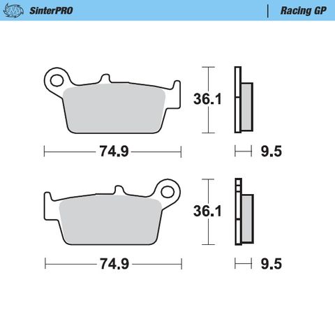 BRAKE PADS REAR MOTO MASTER RACING GP GAS GAS HONDA KAWASAKI SUZUKI YAMAHA TM RACING