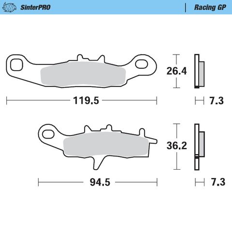 BRAKE PADS FRONT MOTO MASTER FOR HUSQVARNA KAWASAKI SUZUKI