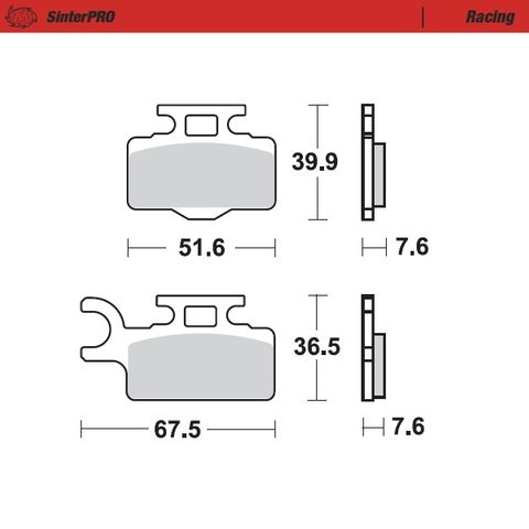 BRAKE PADS FRONT MOTO MASTER RACING SINTER PRO SERIES KAWASAKI SUZUKI