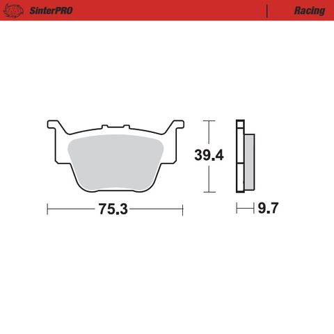 BRAKE PADS REAR MOTO MASTER PRO SINTERED HONDA TRX450R TRX500FE TRX520 TRX650 TRX680 TRX700XX