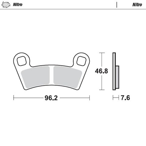 BRAKE PADS FRONT MOTO MASTER NITRO SERIES POLARIS GENERAL OUTLAW RANGER RZR SCRAMBLER