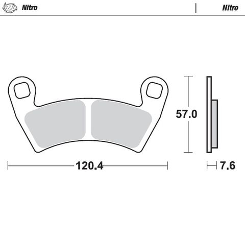 BRAKE PADS FRONT RIGHT MOTO MASTER NITRO SINTERED 400 RANGER10-13 500 RANGER 08-11 700 RANGER 06-11