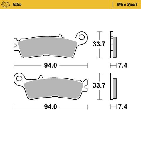 BRAKE PADS FRONT MOTO MASTER NITRO SPORT YAMAHA WR250F YZ125 YZ250 YZ250F/FX/X YZ450F/FX