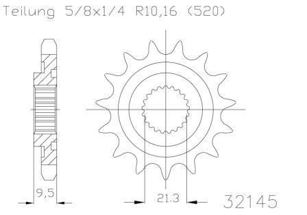 SPROCKET FRONT MOTO MASTER STEEL 15T HONDA CR CRF TRX