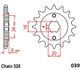 FRONT SPROCKET MOTO MASTER STEEL 13T YAMAHA TT-R230 06&ndash;14, 25 YFS200 BLASTER R 88&ndash;07