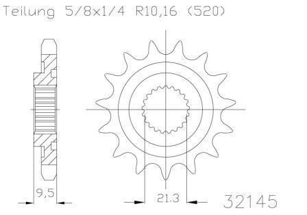 SPROCKET FRONT MOTO MASTER STEEL 14T HONDA CR CRF TRX