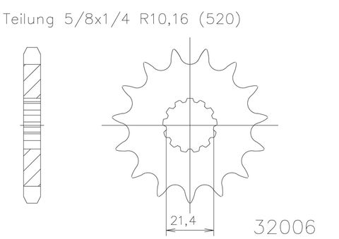 SPROCKET FRONT MOTO MASTER STEEL 13T KAWASAKI YAMAHA