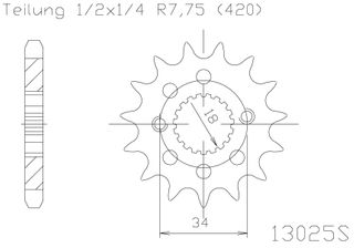 SPROCKET FRONT MOTO MASTER MADE IN HOLLAND HONDA CRF150R 07-23 14T