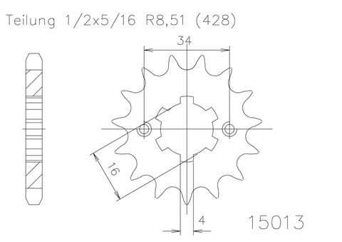 SPROCKET FRONT MOTO MASTER STEEL 13T SUZUKI YAMAHA