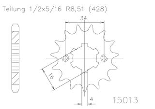 SPROCKET FRONT MOTO MASTER13T SUZUKI YAMAHA