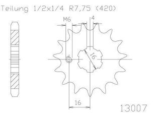 SPROCKET FRONT MOTO MASTER KAWASAKI KX60 83-03 KX65 00-23 KX80 81-00 KX85 01-23  KX100 87-23 13T