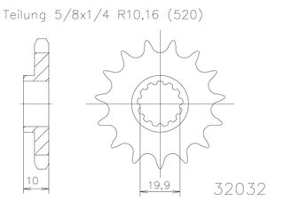 SPROCKET FRONT MOTO MASTER STEEL 14T SUZUKI RM125 81-10 13-14 RMZ250 07-12