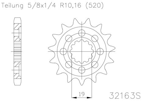 SPROCKET FRONT MOTO MASTER STEEL 13T HUSQVARNA TC250 TE250 TE310 TXC250 TXC310