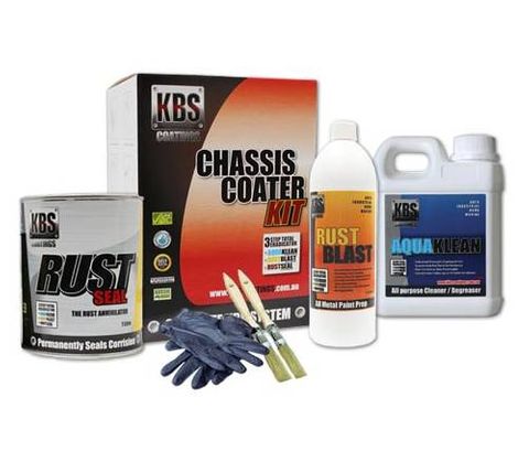 KBS CHASSIS COATER KIT FOR FULL SIZE CAR OR UTE GLOSS BLACK