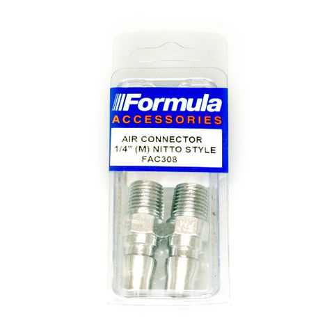 FORMULA 3/8" NITTO AIR CONNECTOR 1/4" MALE BSP 2PK