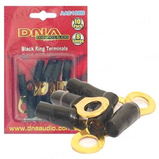 8 AWG RING TERMINAL BLACK (10 PACK)