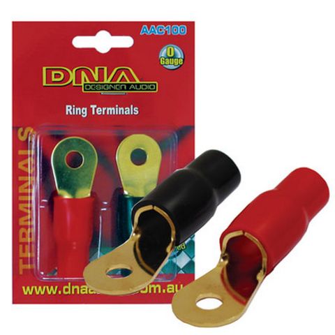 0 AWG RING TERMINALS (1 BLACK / 1 RED)