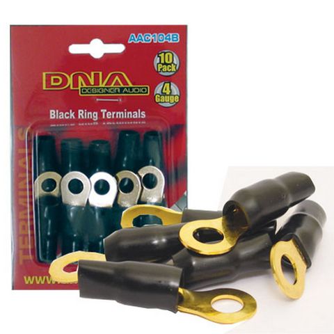 DNA 4 AWG RING TERMINAL BLACK (10 PACK)